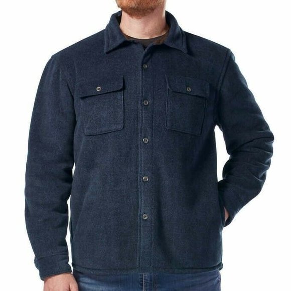 Rugged Elements Other - RUGGED ELEMENTS Men Fleece Lined Shirt Jacket--Dark Navy